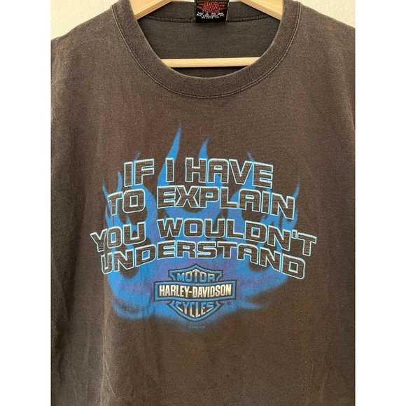 Harley Davidson Gray Muscle T Shirt Tank Men's XL If I Have to Explain You Would - Picture 2 of 5